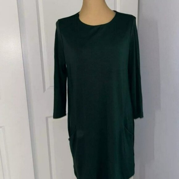 H&M Green Pullover Shift dress With Quarter Sleeves Size M - Picture 6 of 6